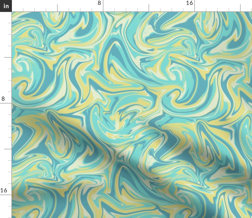 Tropical Lagoon Swirl Pattern