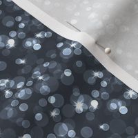 Small Sparkly Bokeh Pattern - Charcoal Color