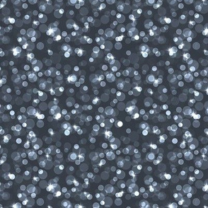 Small Sparkly Bokeh Pattern - Charcoal Color