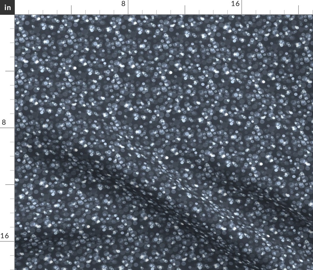 Small Sparkly Bokeh Pattern - Charcoal Color
