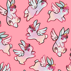 The Magical Wolpertinger Pattern on Pink