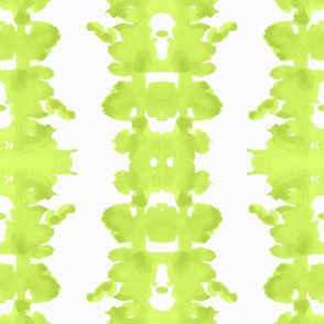 Lime Green  double inkblot