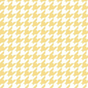 Houndstooth Pattern - Mellow Yellow and White