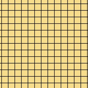 Grid Pattern - Mellow Yellow and Black