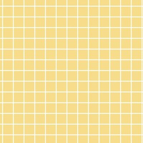 Grid Pattern - Mellow Yellow and White