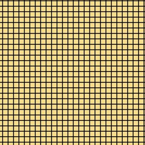 Small Grid Pattern - Mellow Yellow and Black