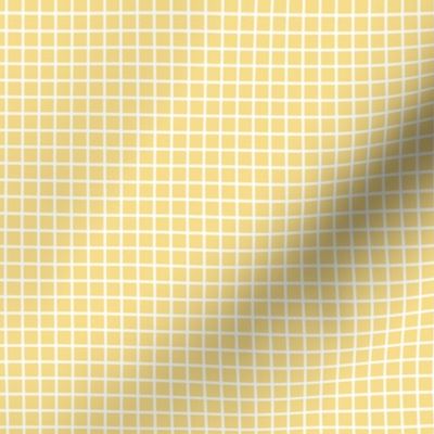 Small Grid Pattern - Mellow Yellow and White