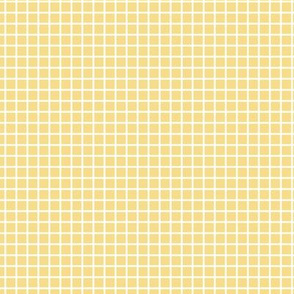 Small Grid Pattern - Mellow Yellow and White