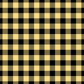 Gingham Pattern - Mellow Yellow and Black