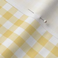 Gingham Pattern - Mellow Yellow and White