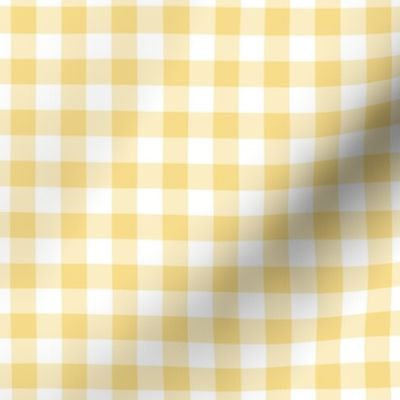 Gingham Pattern - Mellow Yellow and White