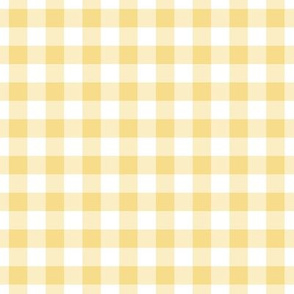 Gingham Pattern - Mellow Yellow and White
