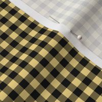 Small Gingham Pattern - Mellow Yellow and Black