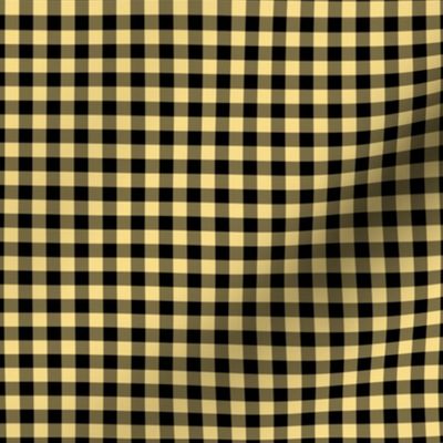 Small Gingham Pattern - Mellow Yellow and Black