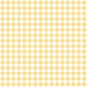 Small Gingham Pattern - Mellow Yellow and White