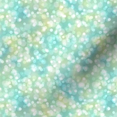 Small Sparkly Bokeh Pattern - Tropical Lagoon Color Palette