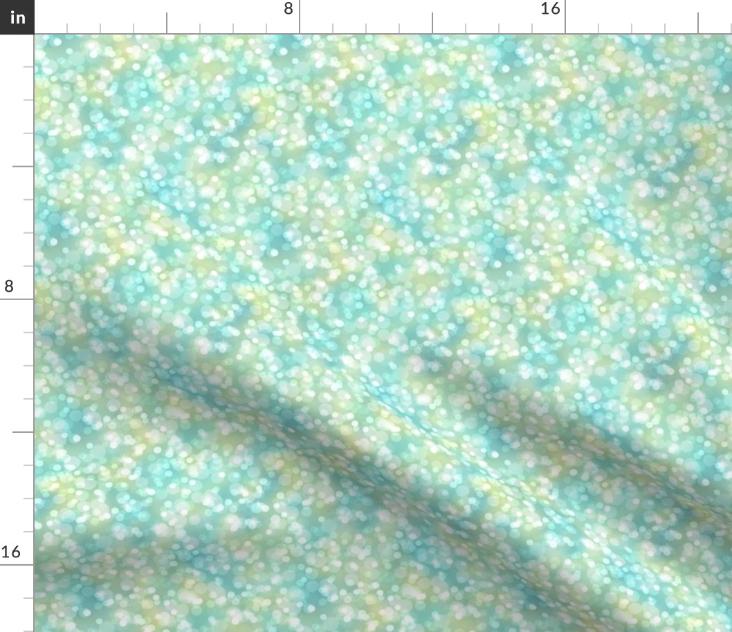 Small Sparkly Bokeh Pattern - Tropical Lagoon Color Palette