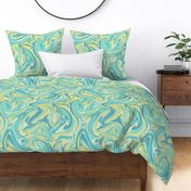 Large Tropical Lagoon Swirl Pattern