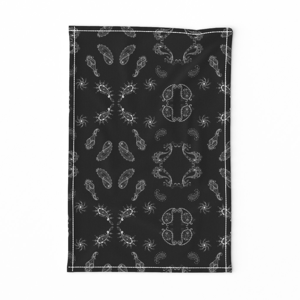 Paisley - Black and White 2 - Large Print