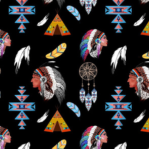 Tribal,bohemian,Aztec,native American pattern 
