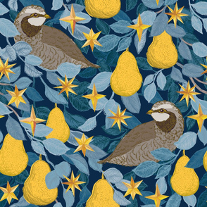 Partridges and Pears {Stars} - jumbo scale