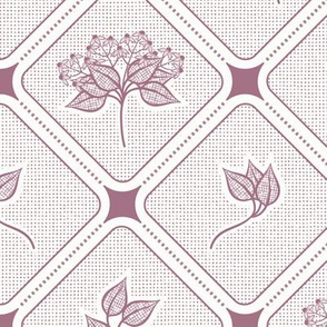 Glenbriar Square: Mulberry Botanical, Mulberry & Cream Floral Patch