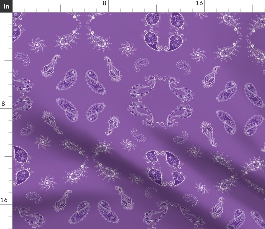 Paisley - Violet Large Print
