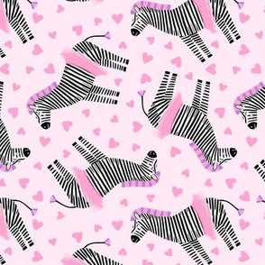 Zebra in a Tutu on Pink (Small Size)