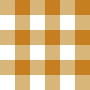 Cozy Nesting Gingham- Desert Sun Honey Gold White