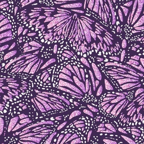 Y2K Butterfly Bling- Amethyst Pink Ombre- Large Scale