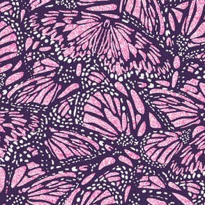 Y2K Butterfly Bling- Pink Hot Pink Ombre- Large Scale