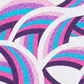 Rainbow Glitter Fabric, Wallpaper and Home Decor