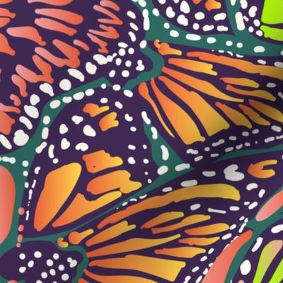 Spring Wilderness Butterflies- Monarchs Rainbow- Large Scale