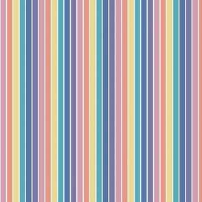 Darker Pastel stripes with white / small scale 