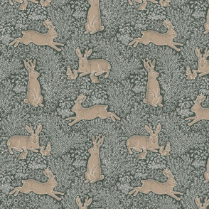Jackalope forest - small scale - pine green