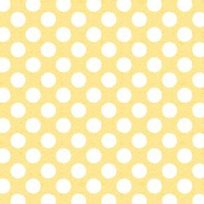 polka dots white on yellow large