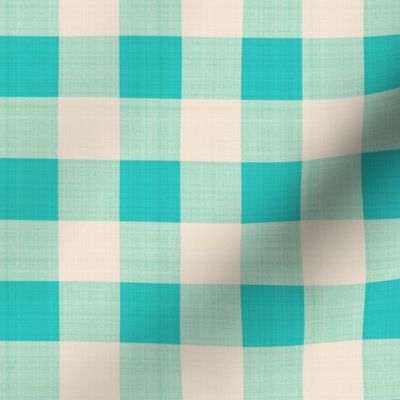 Gingham Plaid Rustic Teal