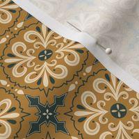 Geometric quilting tile pattern 4 for chicken beige green pattern, swirl tiles, Mediterranean 