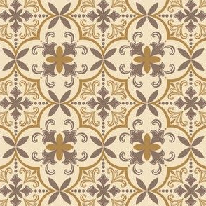 Geometric quilting tile pattern 1 for chicken beige green pattern, swirl tiles, Mediterranean 