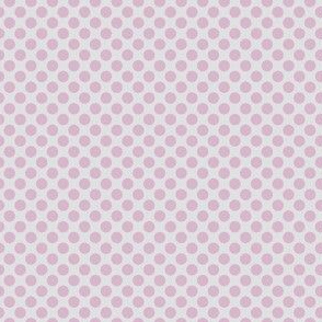 Spring town grey lilac polka dots