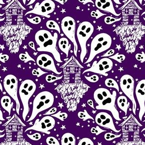Haunted House with Ghosts Purple