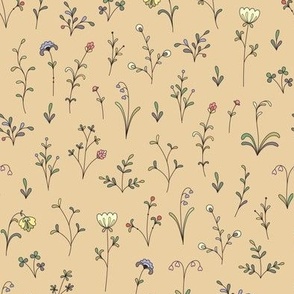 wild forest grasses golden beige