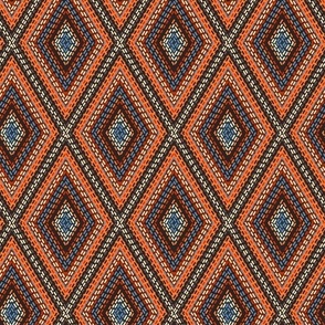 gaucho ethnic argyle orange