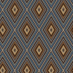 gaucho ethnic argyle blue