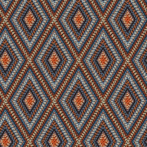 gaucho ethnic argyle blue