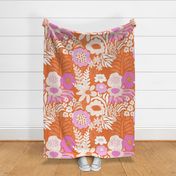 V6 Pink White Red Retro Flower Field Large