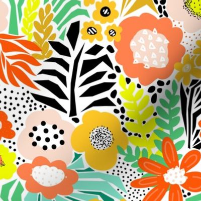 V8 Modern Flower Field Abstract Florals - Small