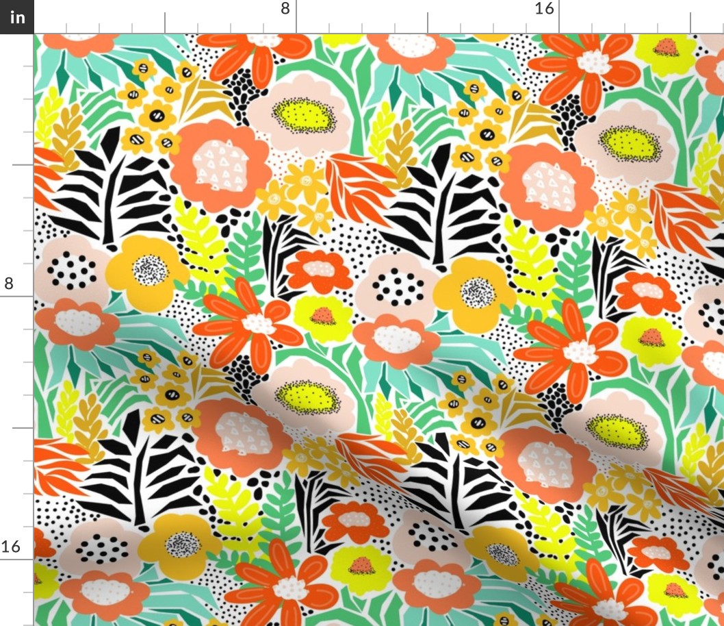 V8 Modern Flower Field Abstract Florals - Small