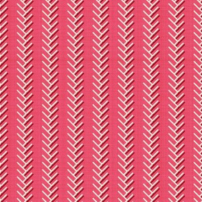 Pink farmhouse herringbone stripe