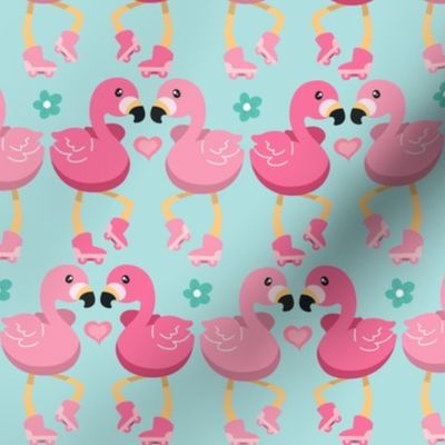 Roller Skating Flamingos